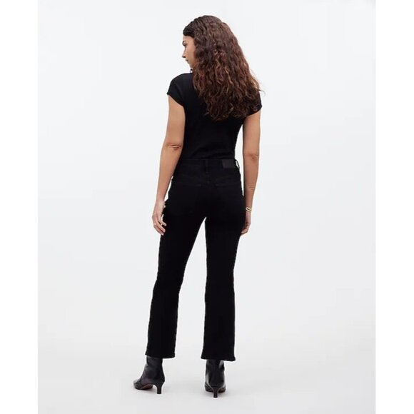 Madewell Kick Out Crop Jeans in Black Rinse Wash - Picture 4 of 10